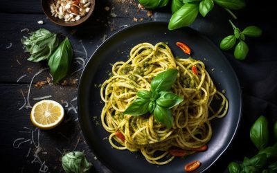 Receta de Espagueti al Pesto caseros