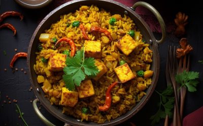 Receta de Arroz frito con Tofu al curry